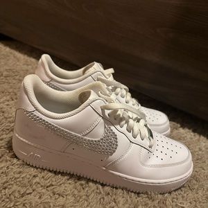 Bedazzled Nike air forces for bride/wedding